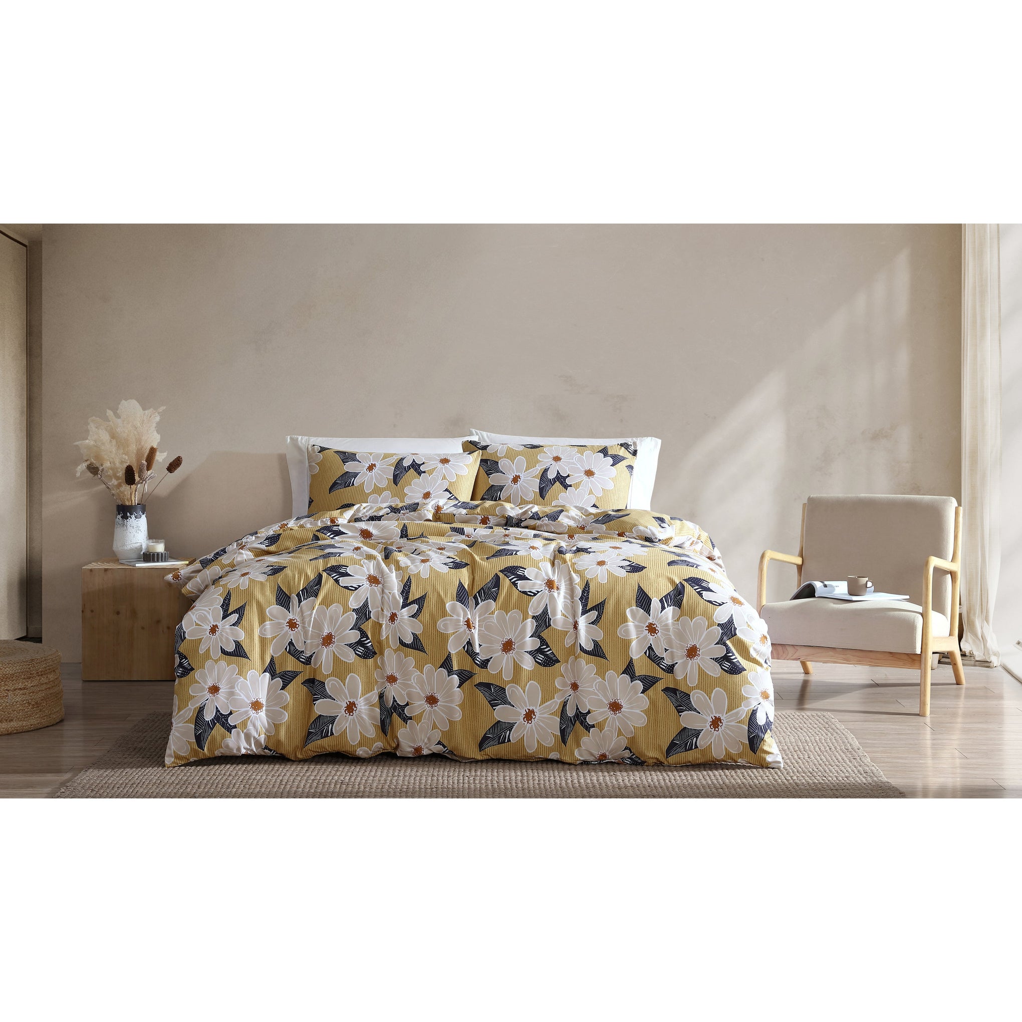 INTERFAB | ARDOR BOUDOIR "Sabina" MICROFIBRE DESERT SAND QUILT COVER SET INTERFAB