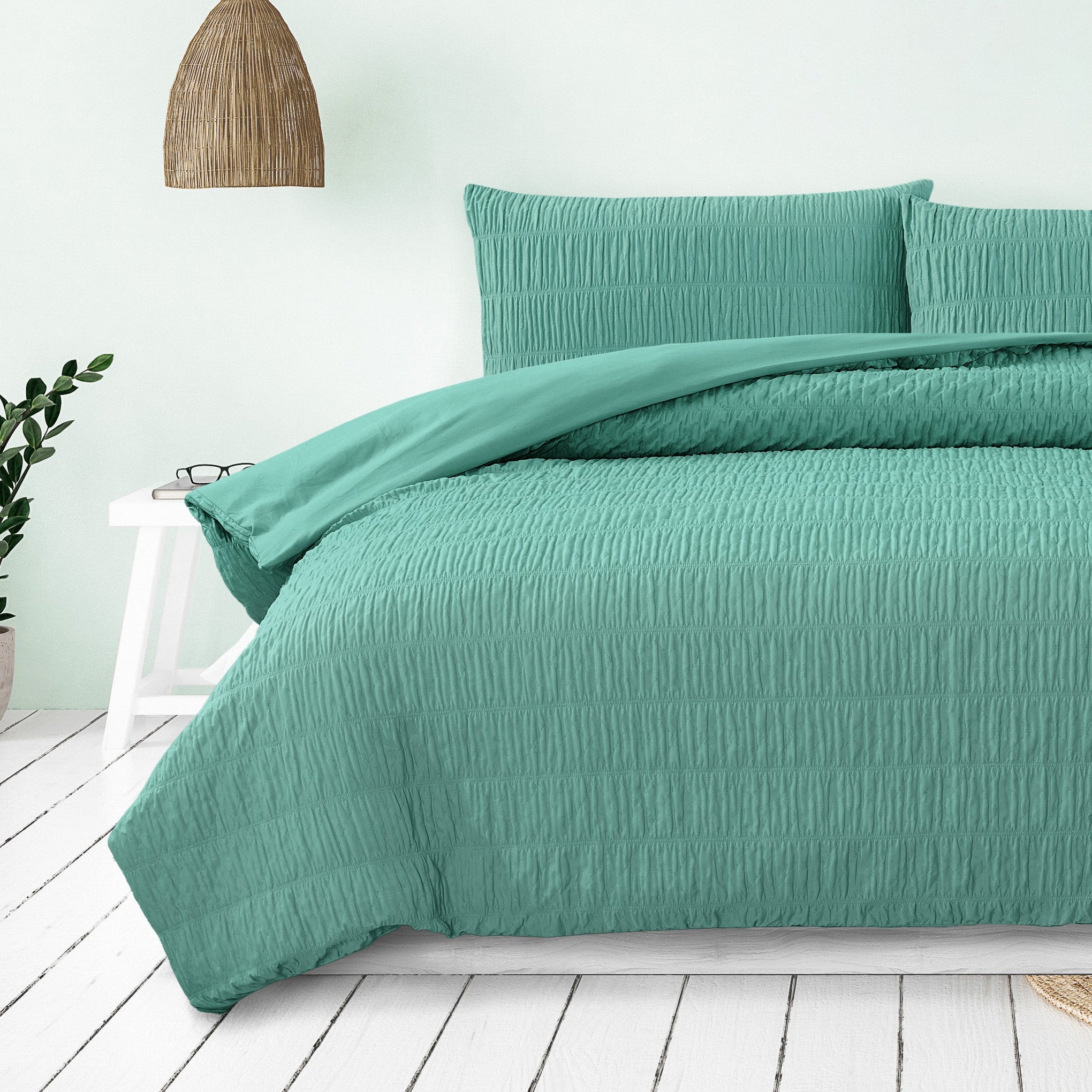 ARDOR BOUDOIR "Tuscan" TEAL QUILT COVER SET Ardor Bedding