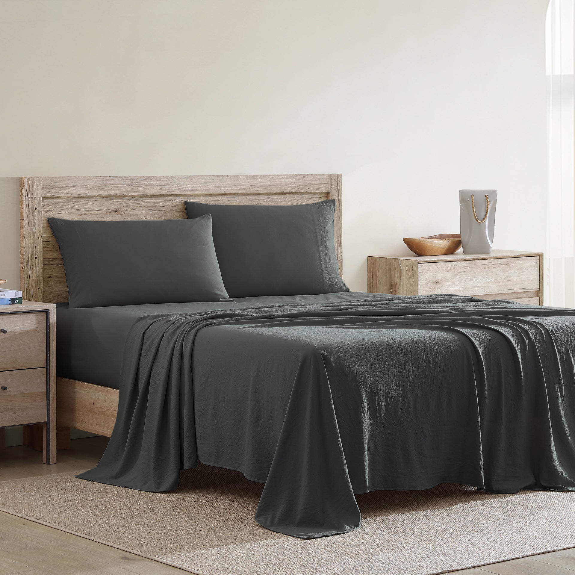 ARDOR WATERPROOF SHEET SETS - CHARCOAL