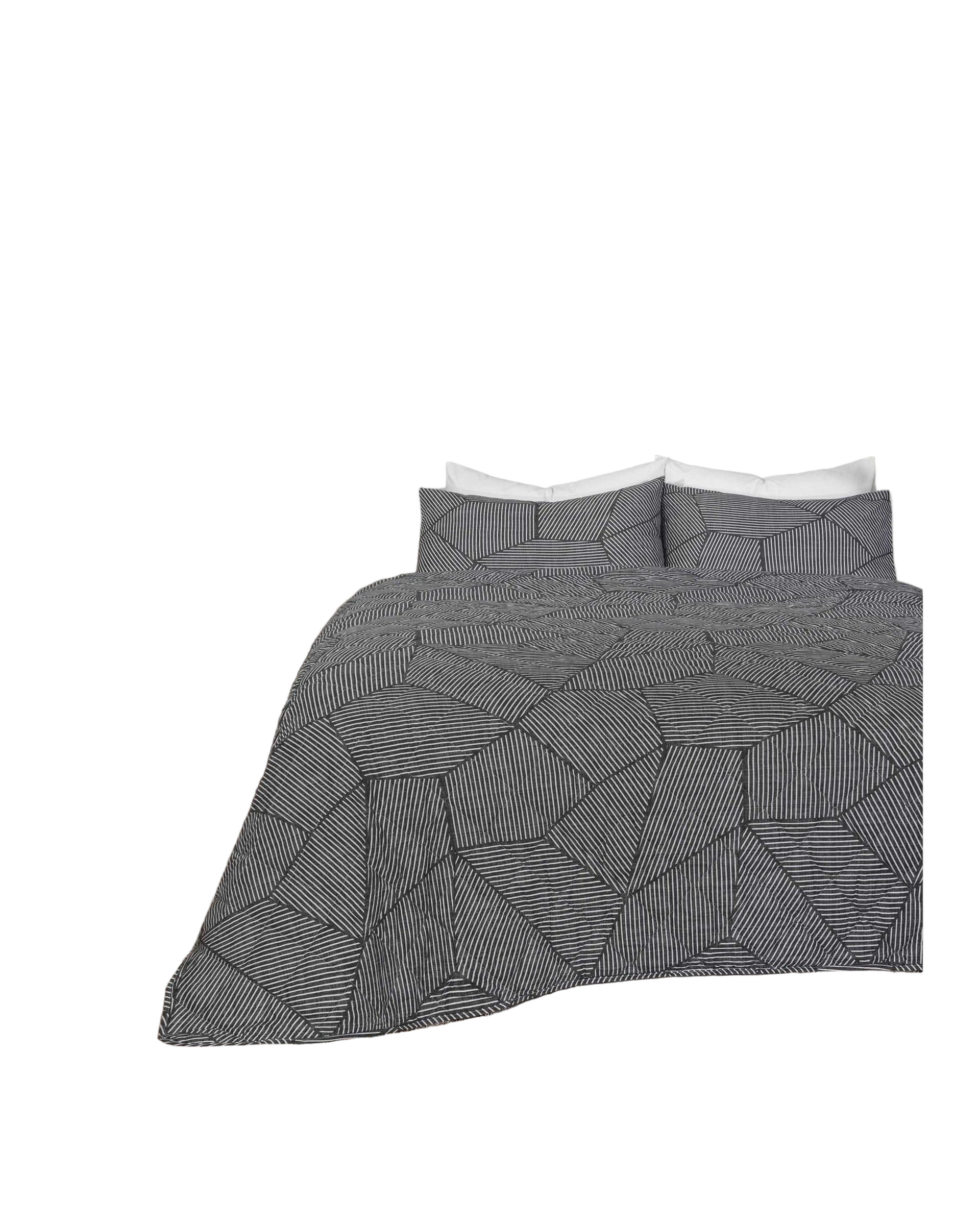 Amsons Pure Cotton Bedspread Set - Ariana Carbon Amsons