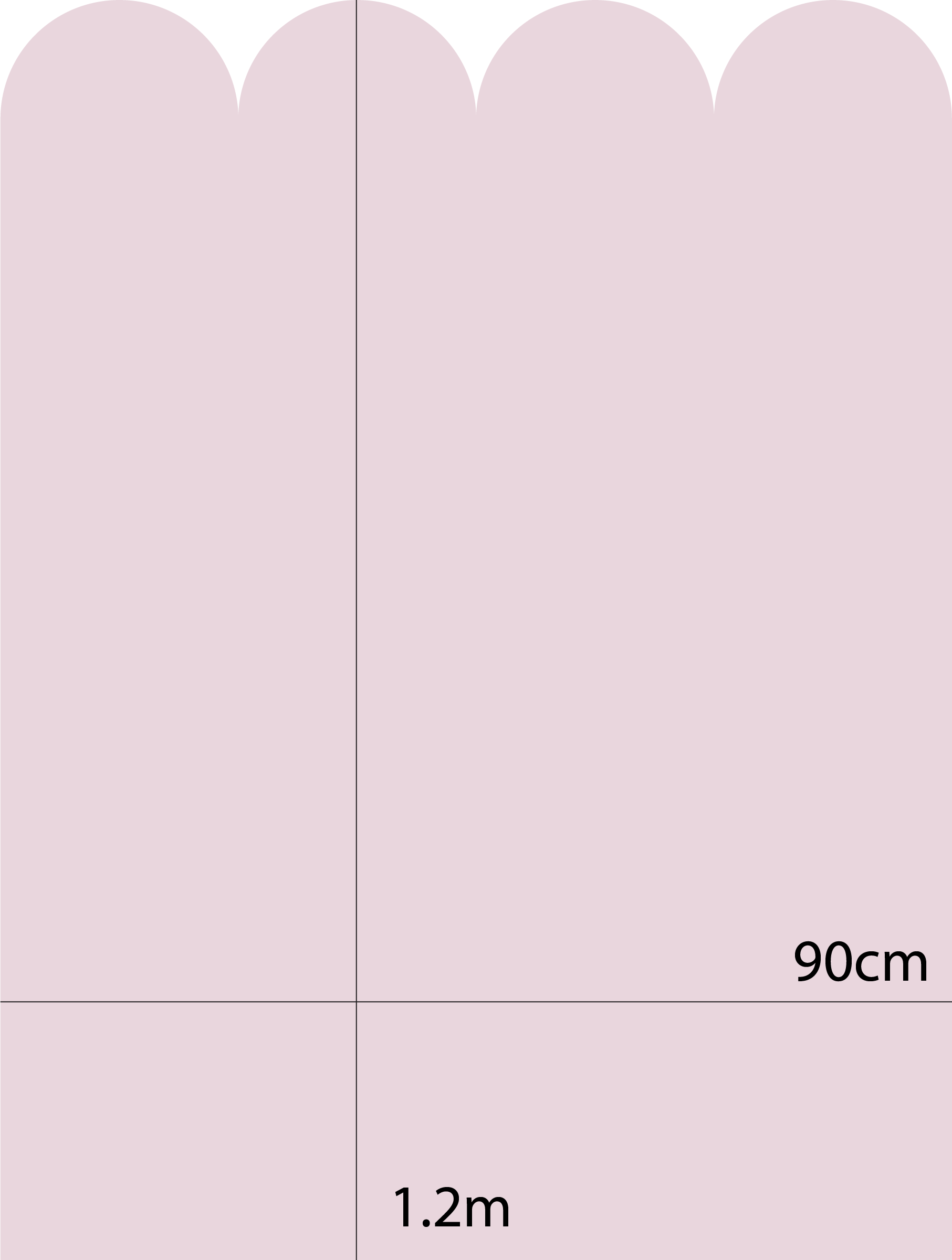 Scallop Half Wall Decals Polka Art Prints