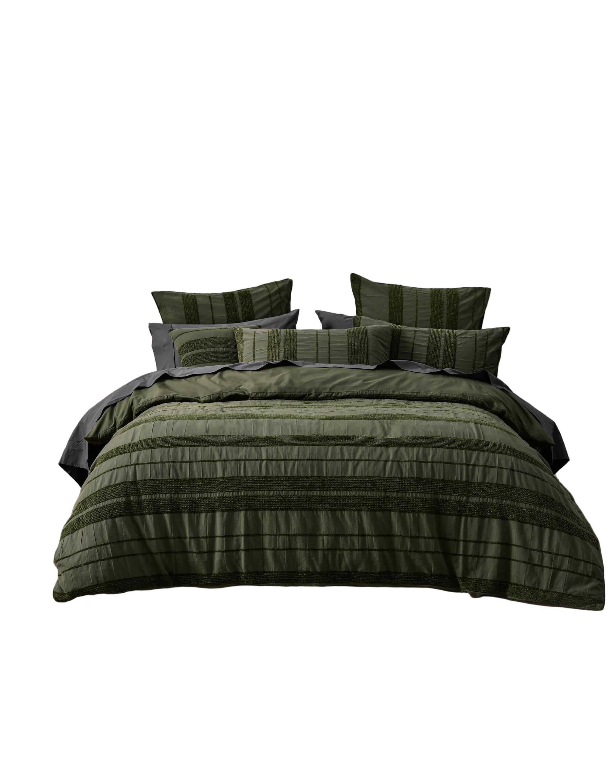 Bianca Bedding AVERY Forest Green Quilt Cover Set Bianca Bedding