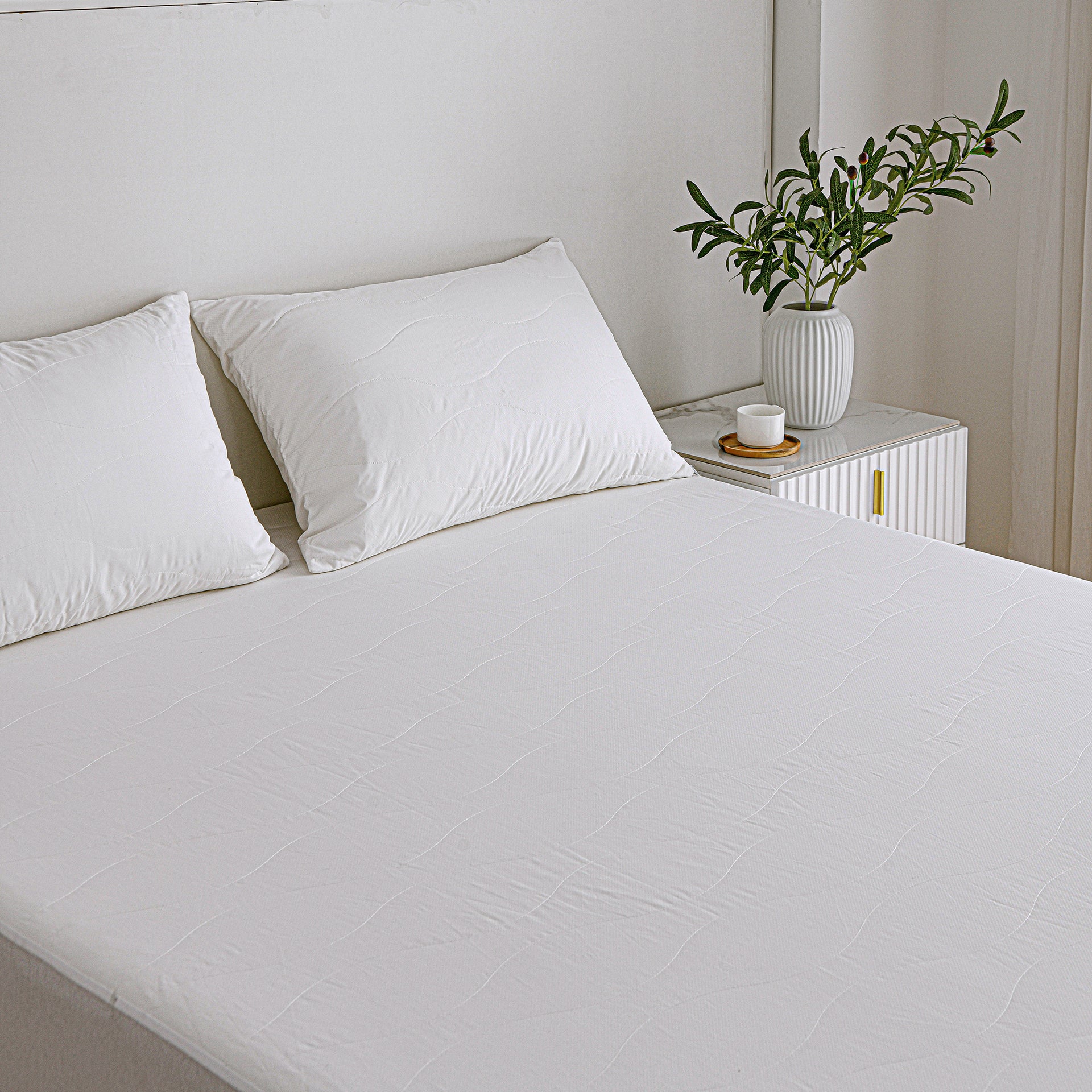 Bianca Cool Ease Double Cotton & Bamboo Cooling Mattress Protector