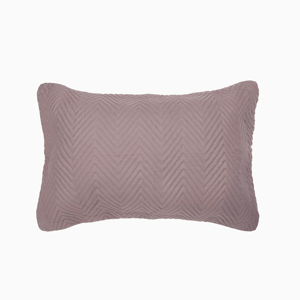 Bambury | Herringbone Embossed Coverlet Set Mauve S/D