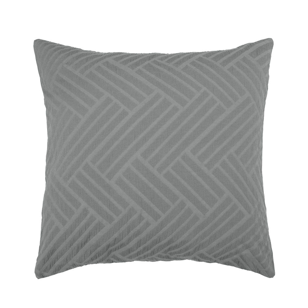 Bambury | Panama Jacquard Steel European Pillowcase