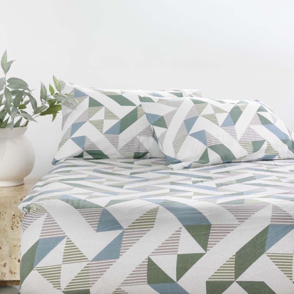 Bambury Onslow Flannelette Fitted Sheet Set