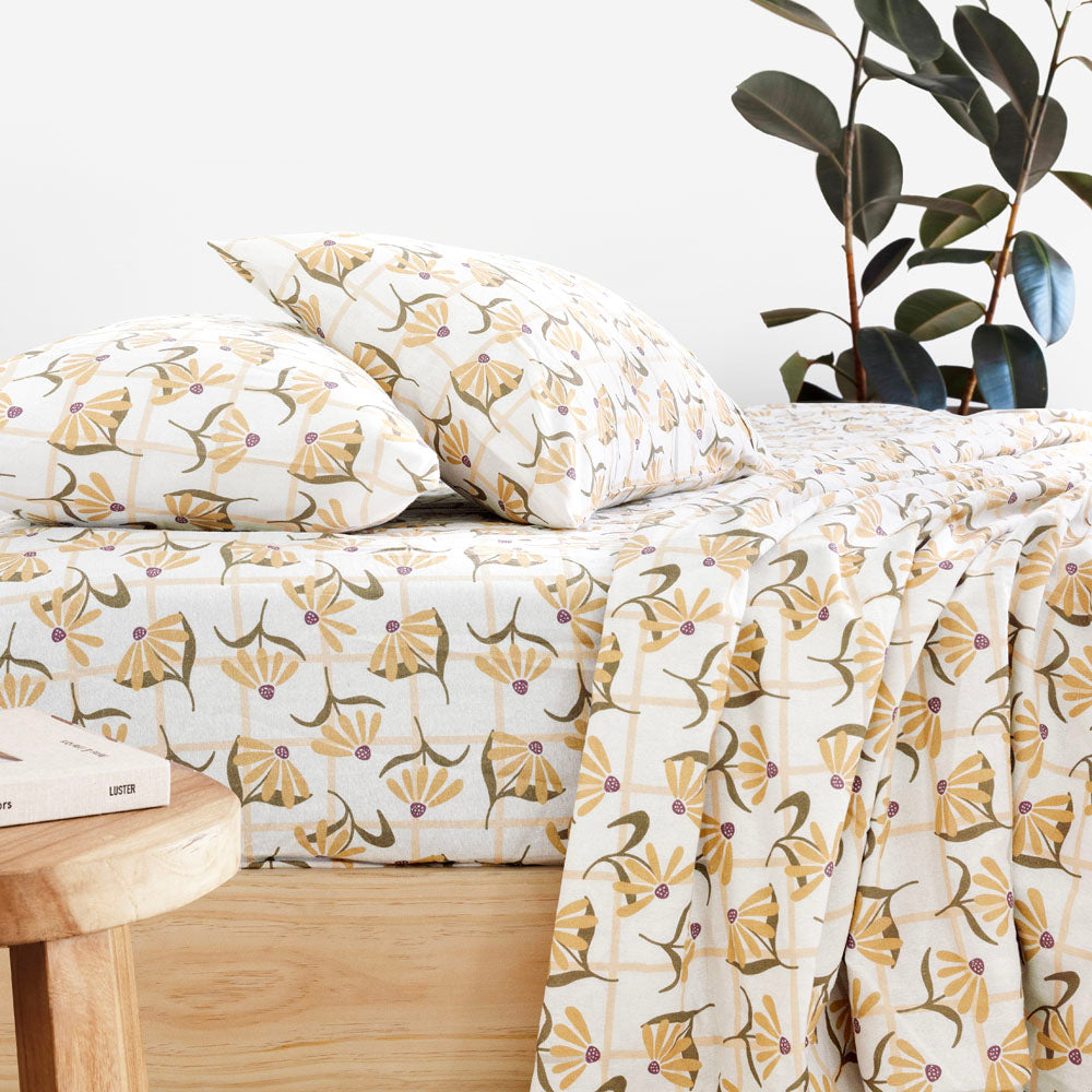 Bambury Arlo Flannelette Sheet Set