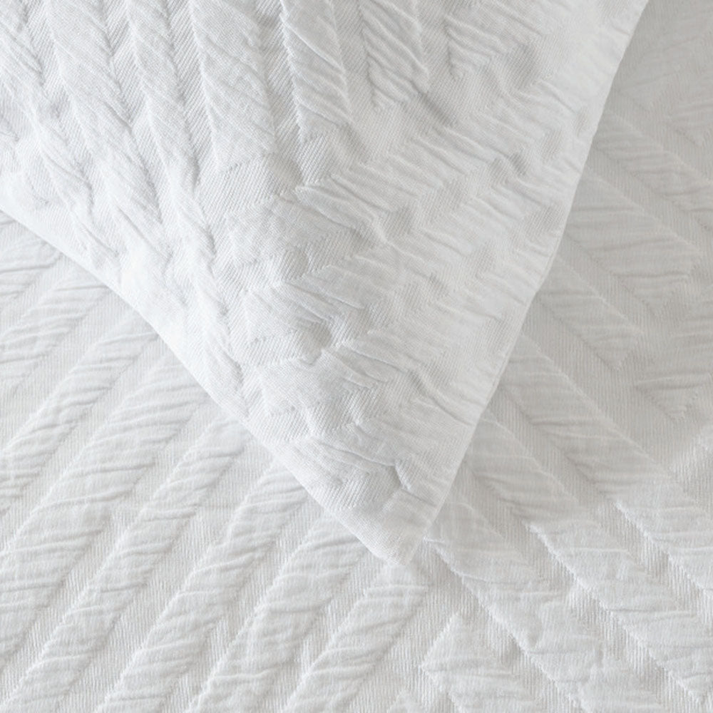 Bambury | Panama Jacquard Quilt Cover Set Steel