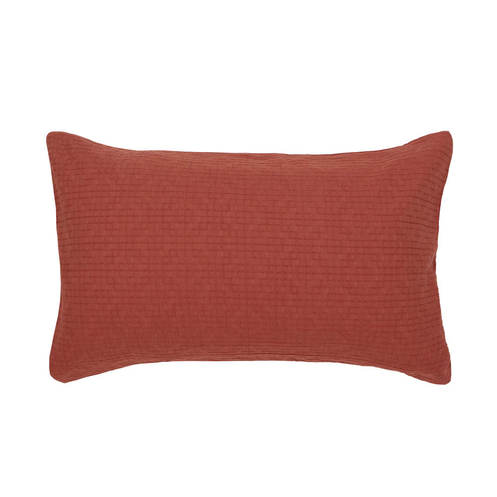 Bambury | Trellis Jacquard Quilt Cover Set Brick