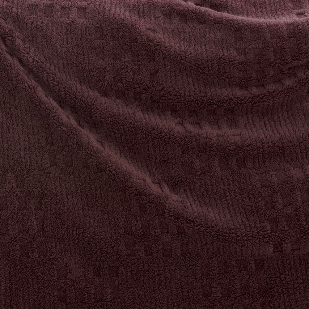 Bambury Lattice Sherpa Blanket Raisin