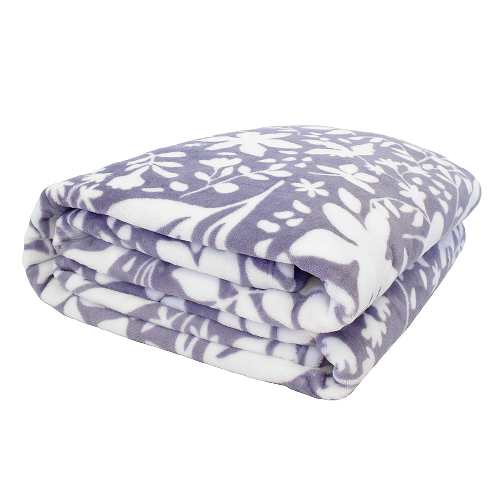 Bambury Liv Ultraplush Blanket Blue Bambury