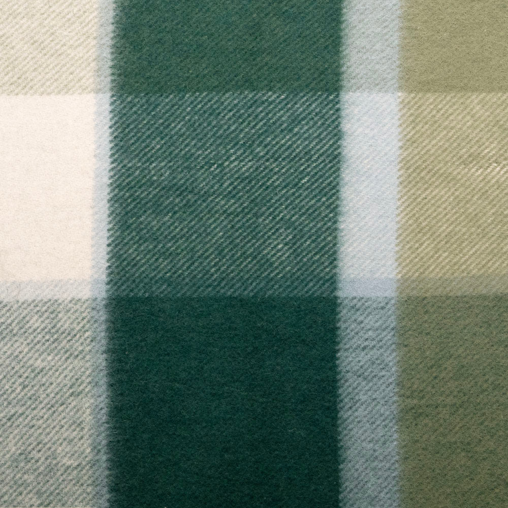 Bambury Nolan Wool Bamboo Blanket Forest Check