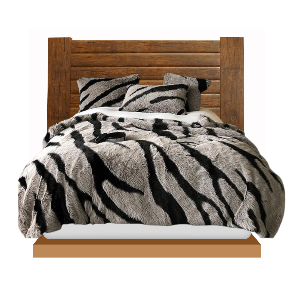 Anyhouz Blanket White Zebra Warm Autumn Plush Fur Soft Comfortable Throwblanket
