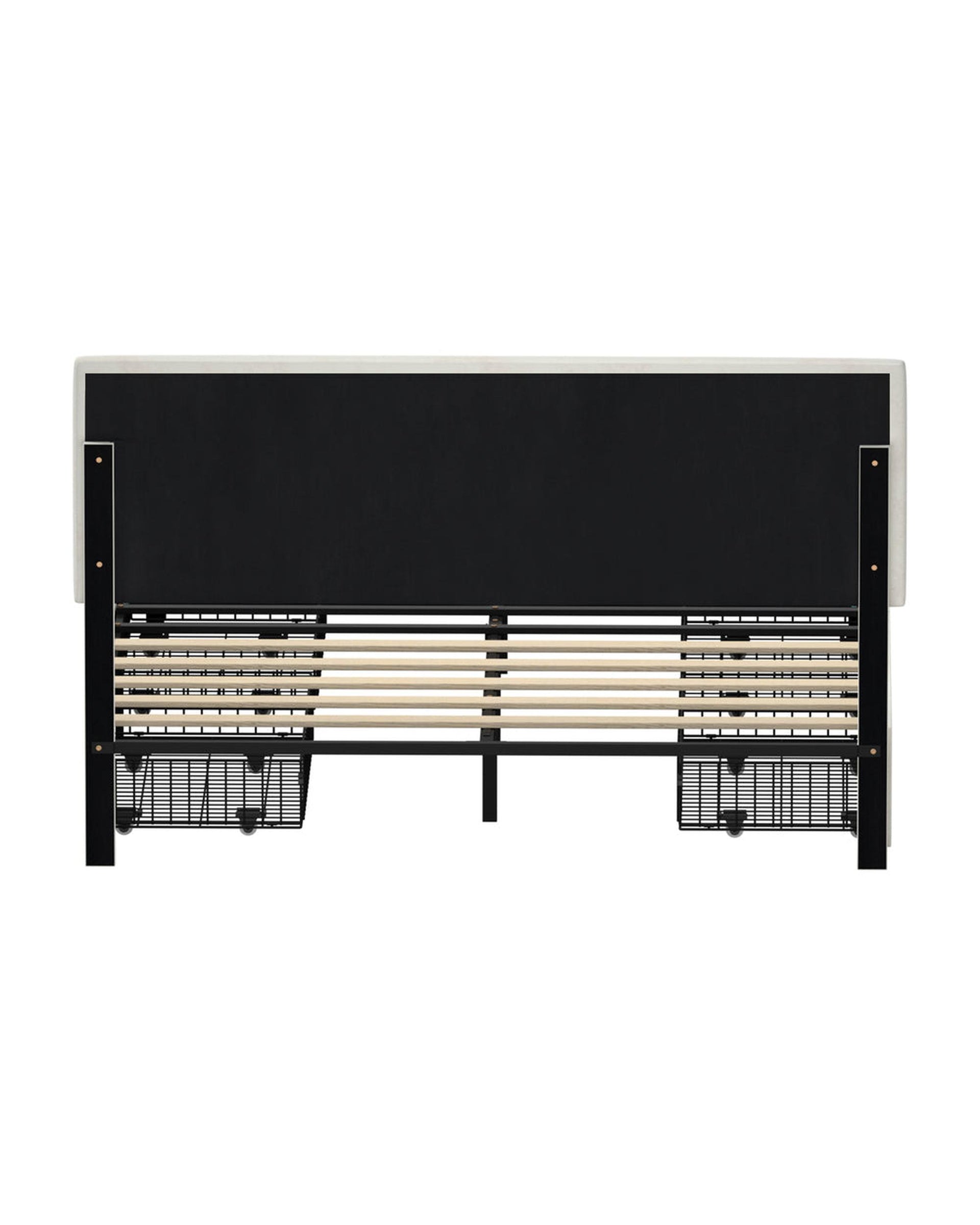 CLOUD LED Bed Frame 4 Drawers Adjustable Head Beige Oikiture