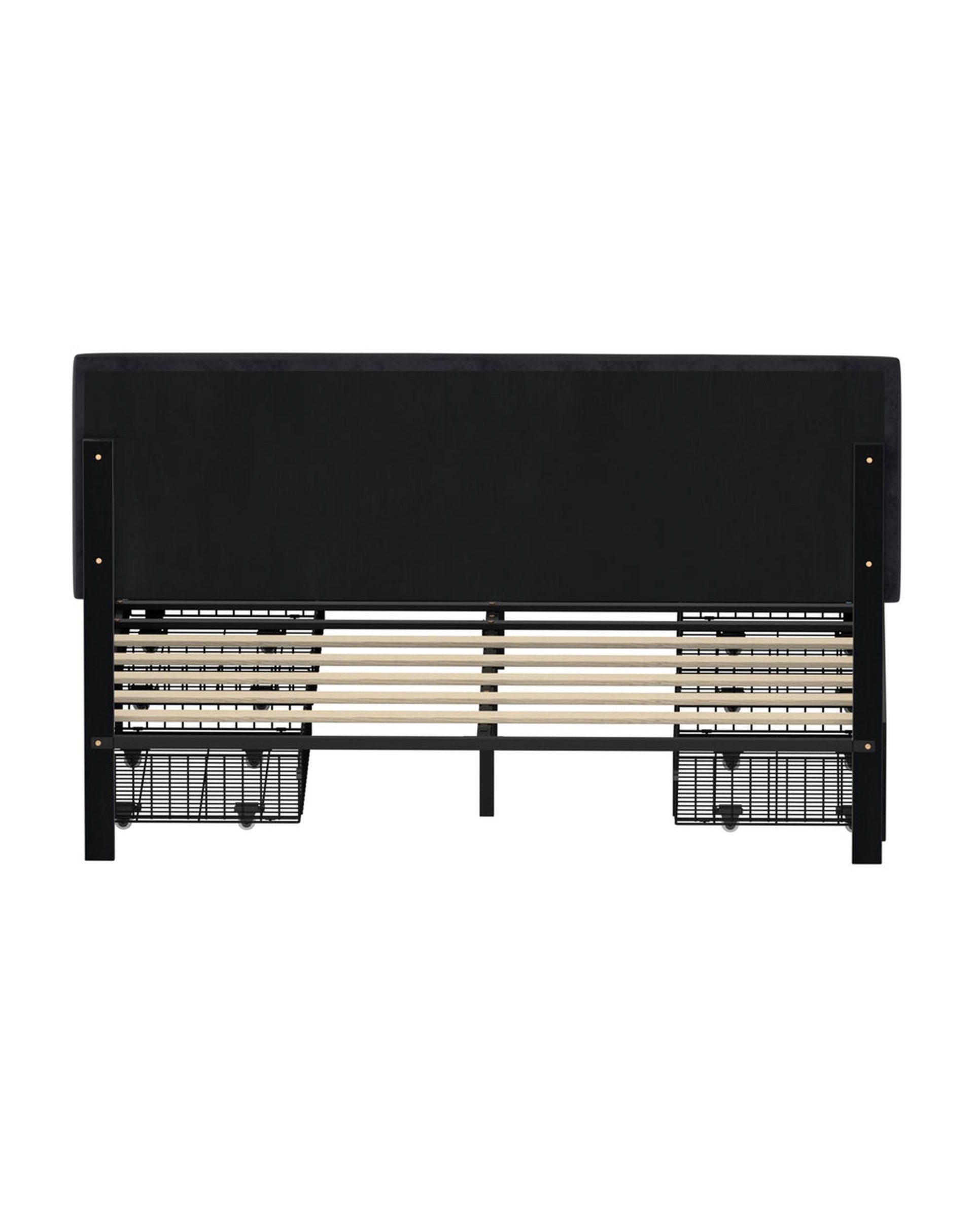 CLOUD LED Bed Frame 4 Drawers Adjustable Head BLACK Oikiture