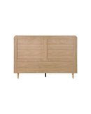 MIAMI Wooden Bed Frame Rattan Headboard Oikiture