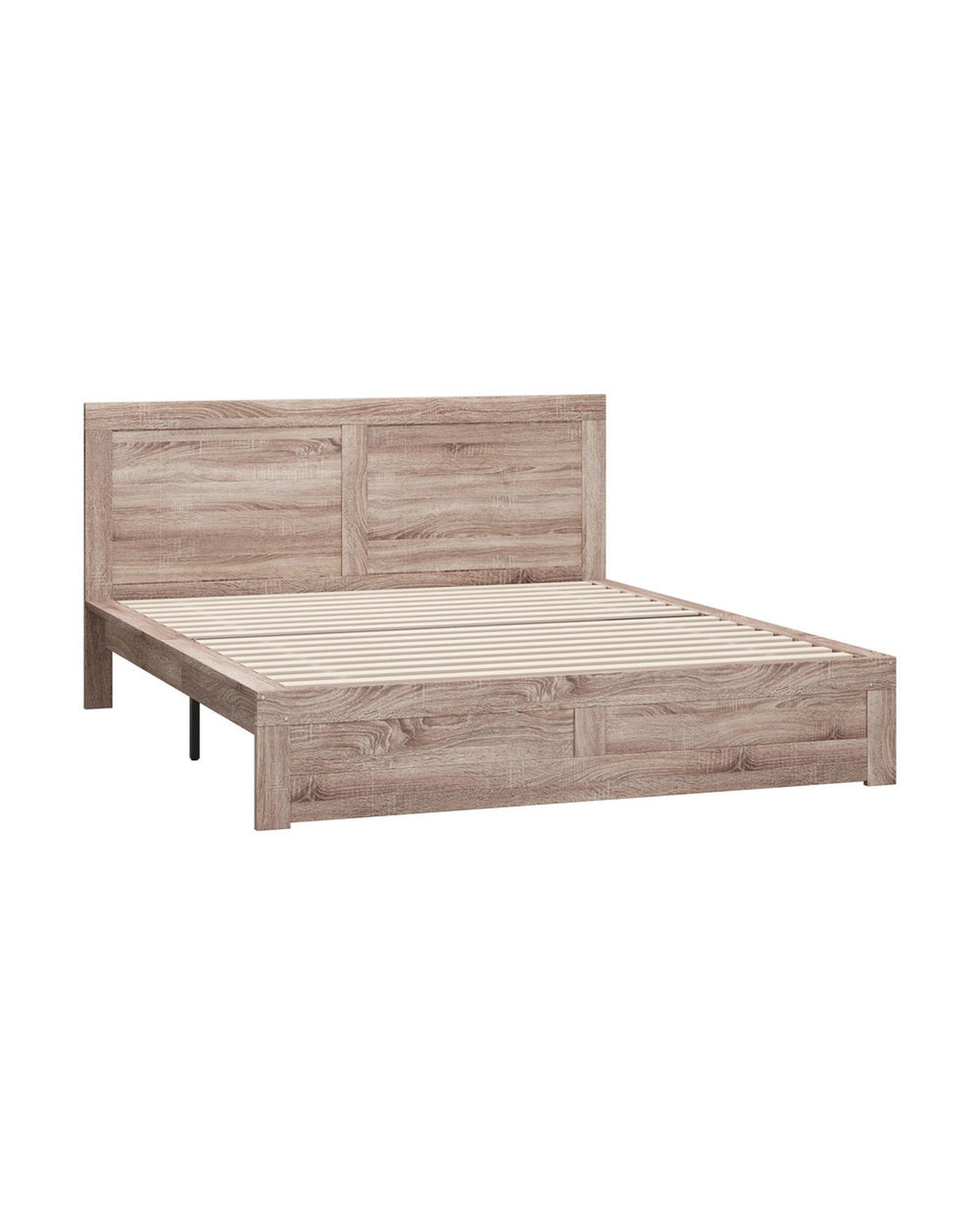 PA Bed Frame Metal Base - Rattan Headboard Oikiture