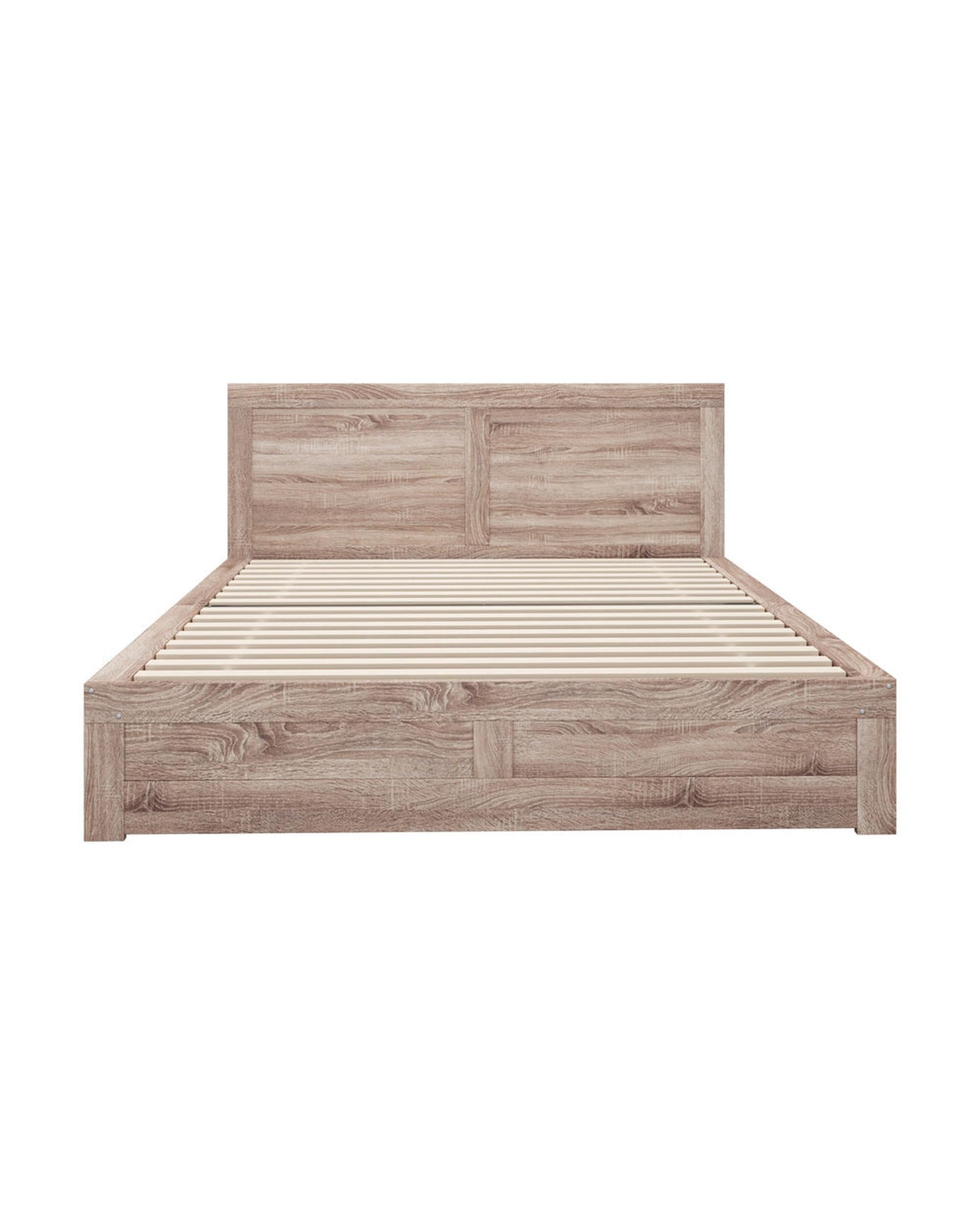 PA Bed Frame Metal Base - Rattan Headboard Oikiture