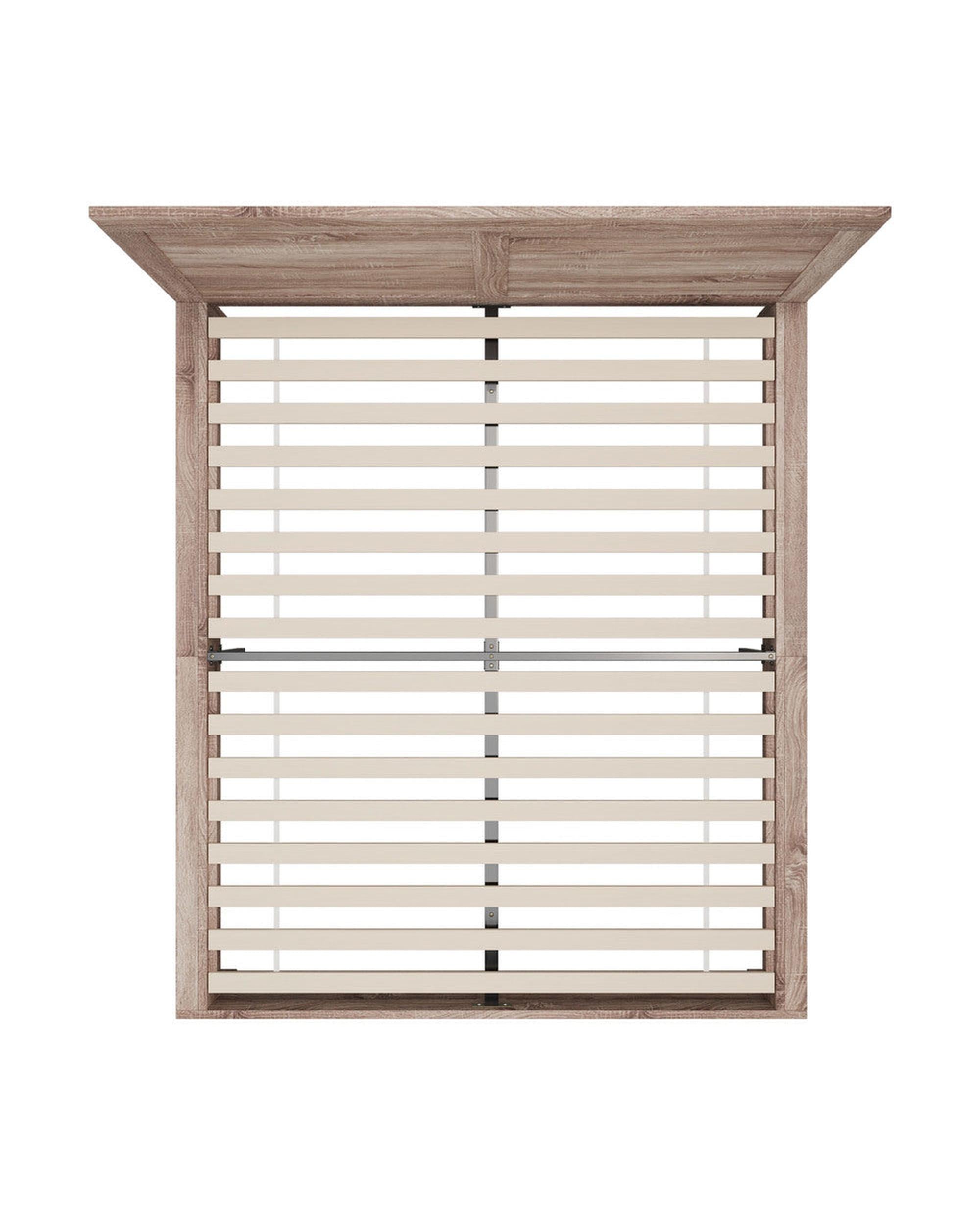 PA Bed Frame Metal Base - Rattan Headboard Oikiture