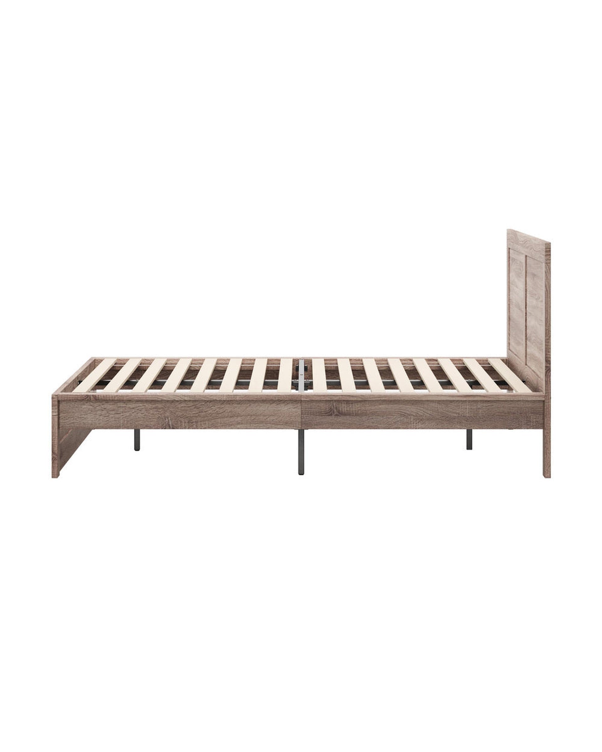 PA Bed Frame Metal Base - Rattan Headboard Oikiture