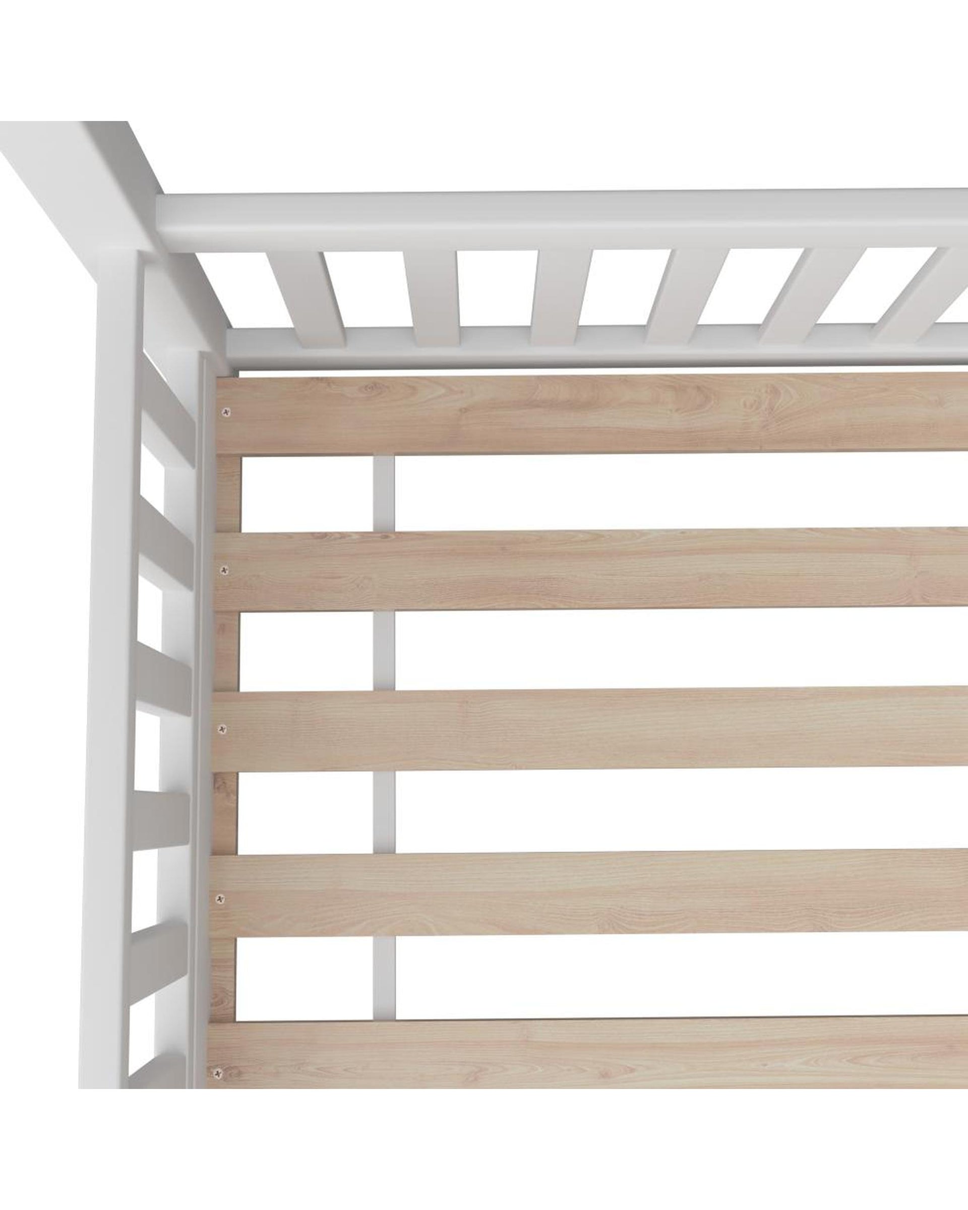 Kids Bed Frame With Single Mattress Set House Frame White Oikiture