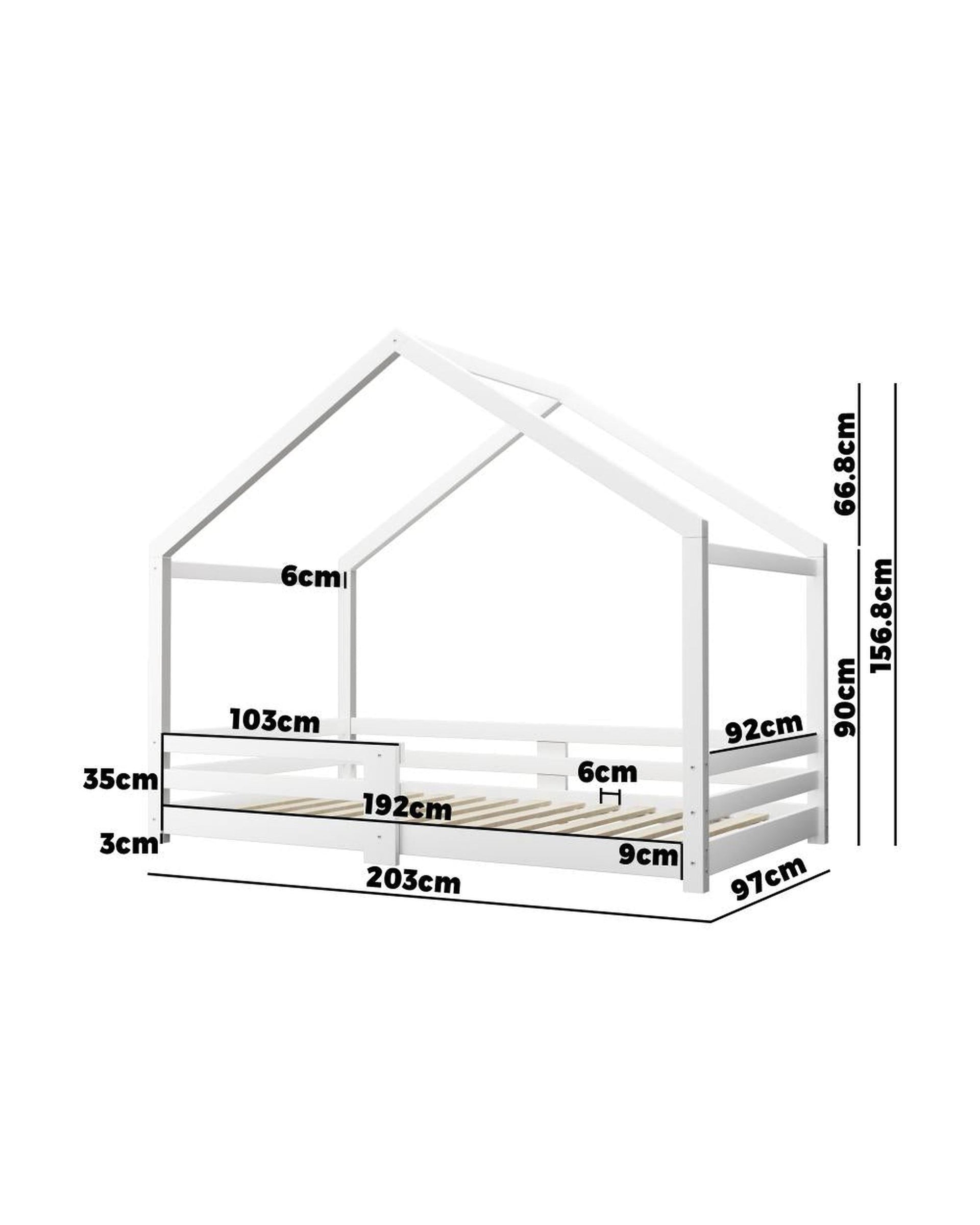 Kids Bed Frame Single Wooden Bedframe Mattress Base Timber Platform Oikiture