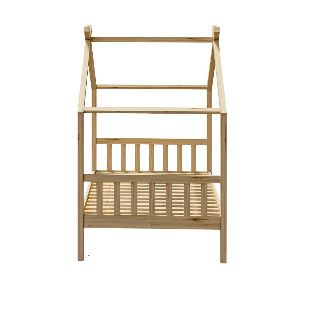 SUNBURY Bed Frame Wooden Kids Timber House Beds - Single Oikiture