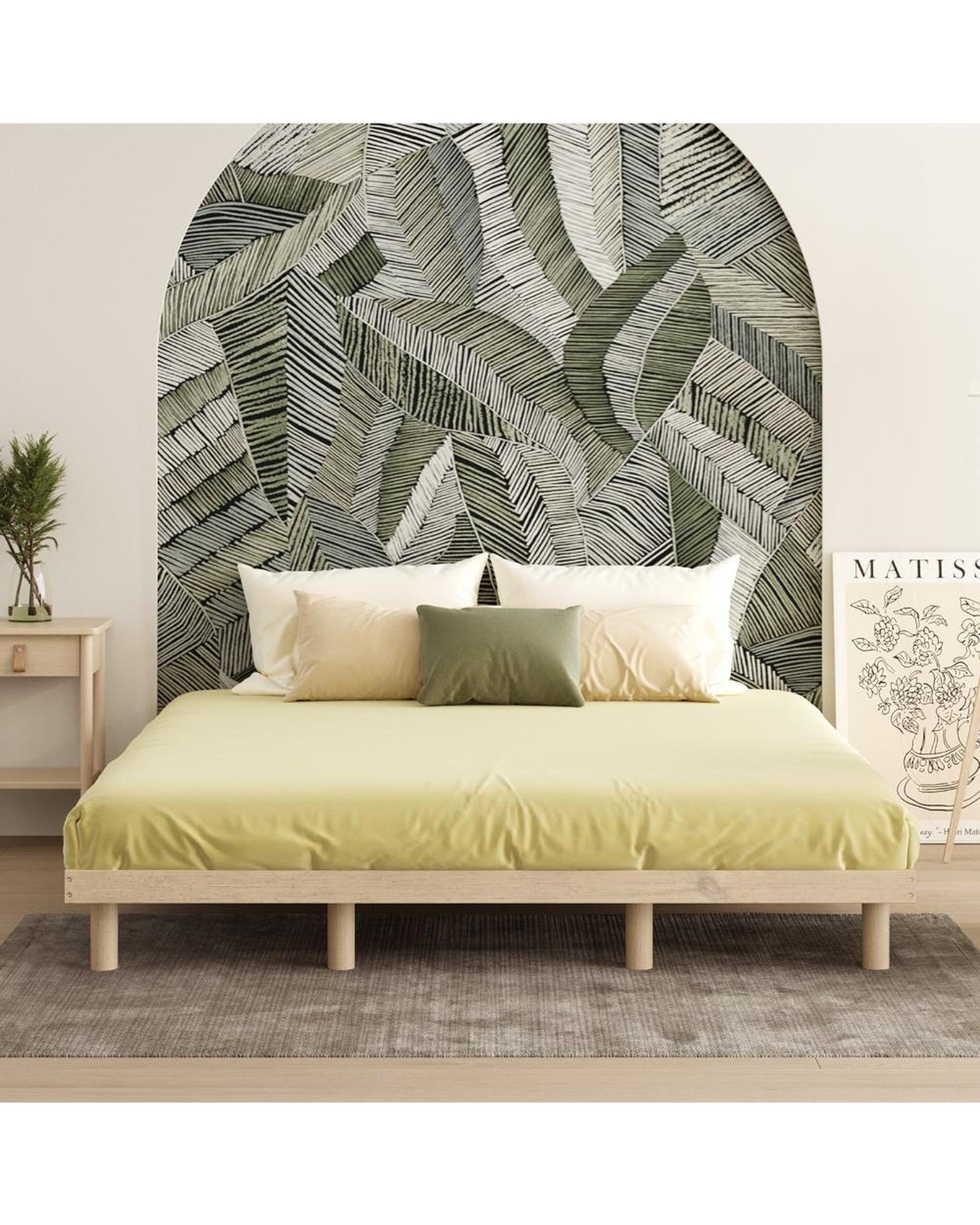 Gisborne Bed Frame Bed Base Solid Wood Slats Oikiture