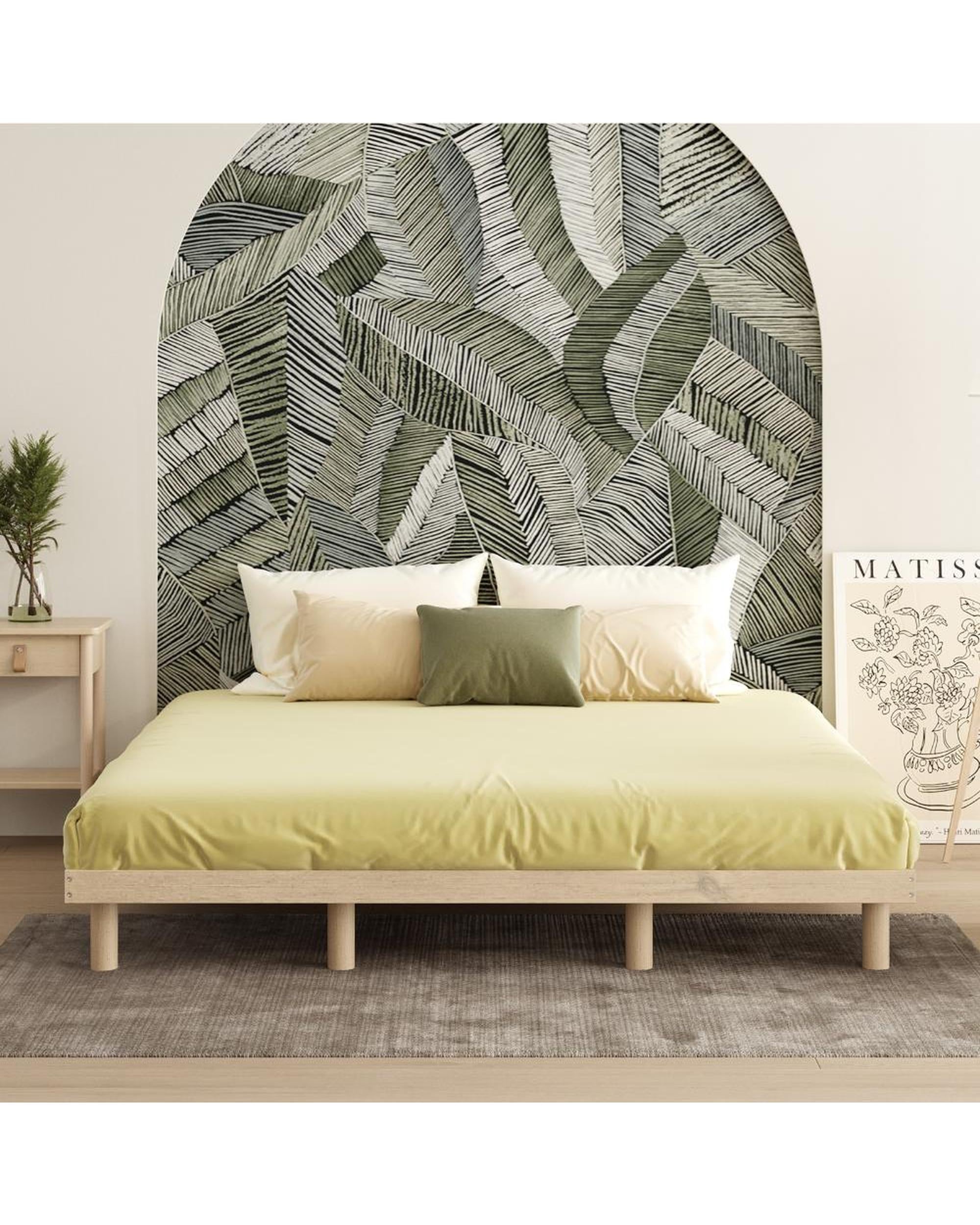 Gisborne Bed Frame Bed Base Solid Wood Slats Oikiture