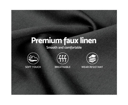 Neo Bed Frame Fabric - Charcoal Queen Artiss