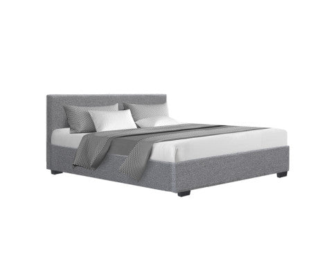 Nino Bed Frame Fabric - Grey Artiss