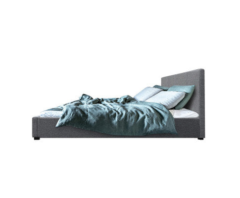 Nino Bed Frame Fabric - Grey Artiss