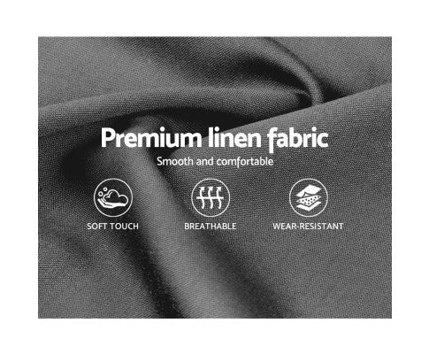 Nino Bed Frame Fabric - Grey Artiss