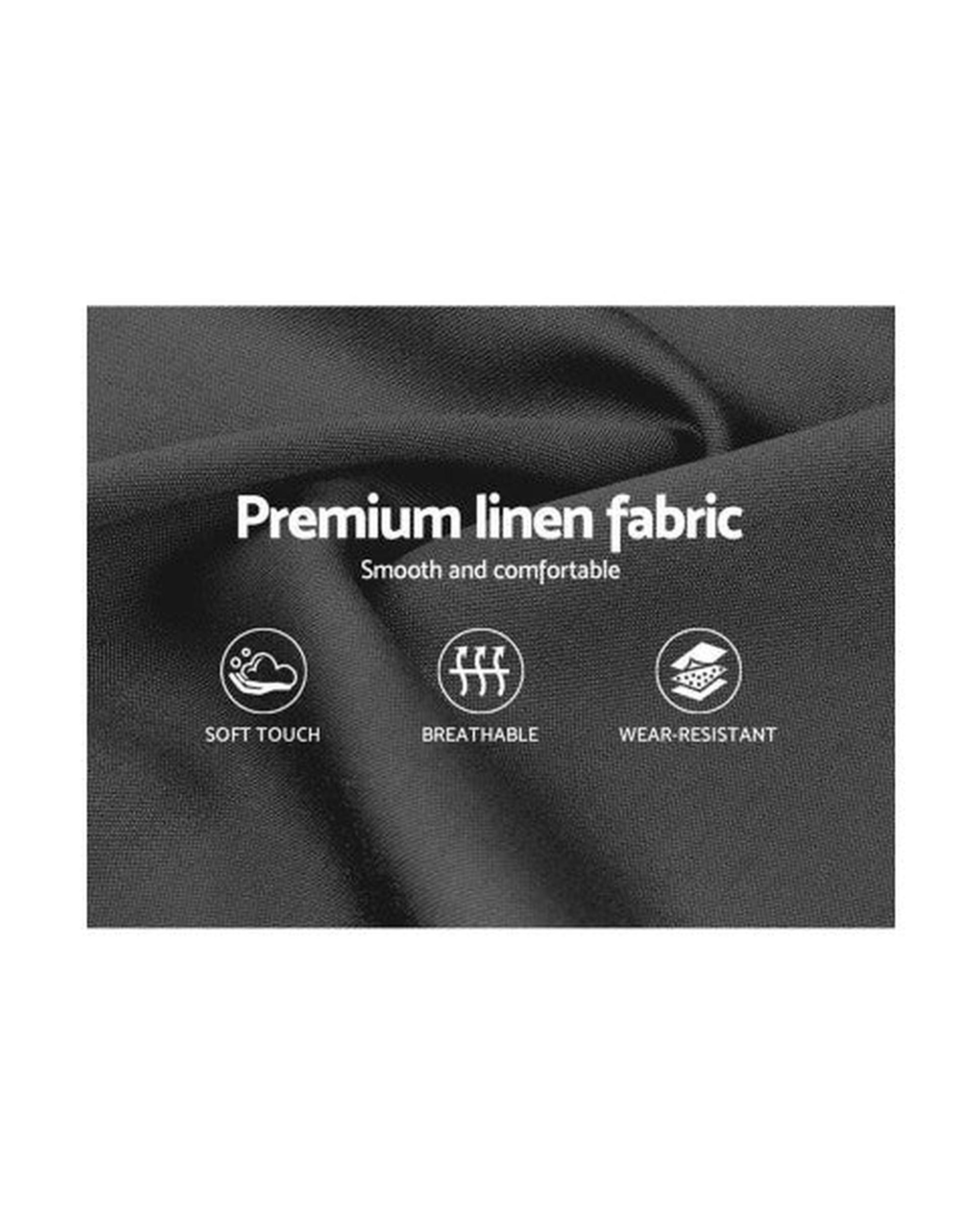 Vila Bed Frame Fabric Gas Lift Storage - Charcoal Artiss