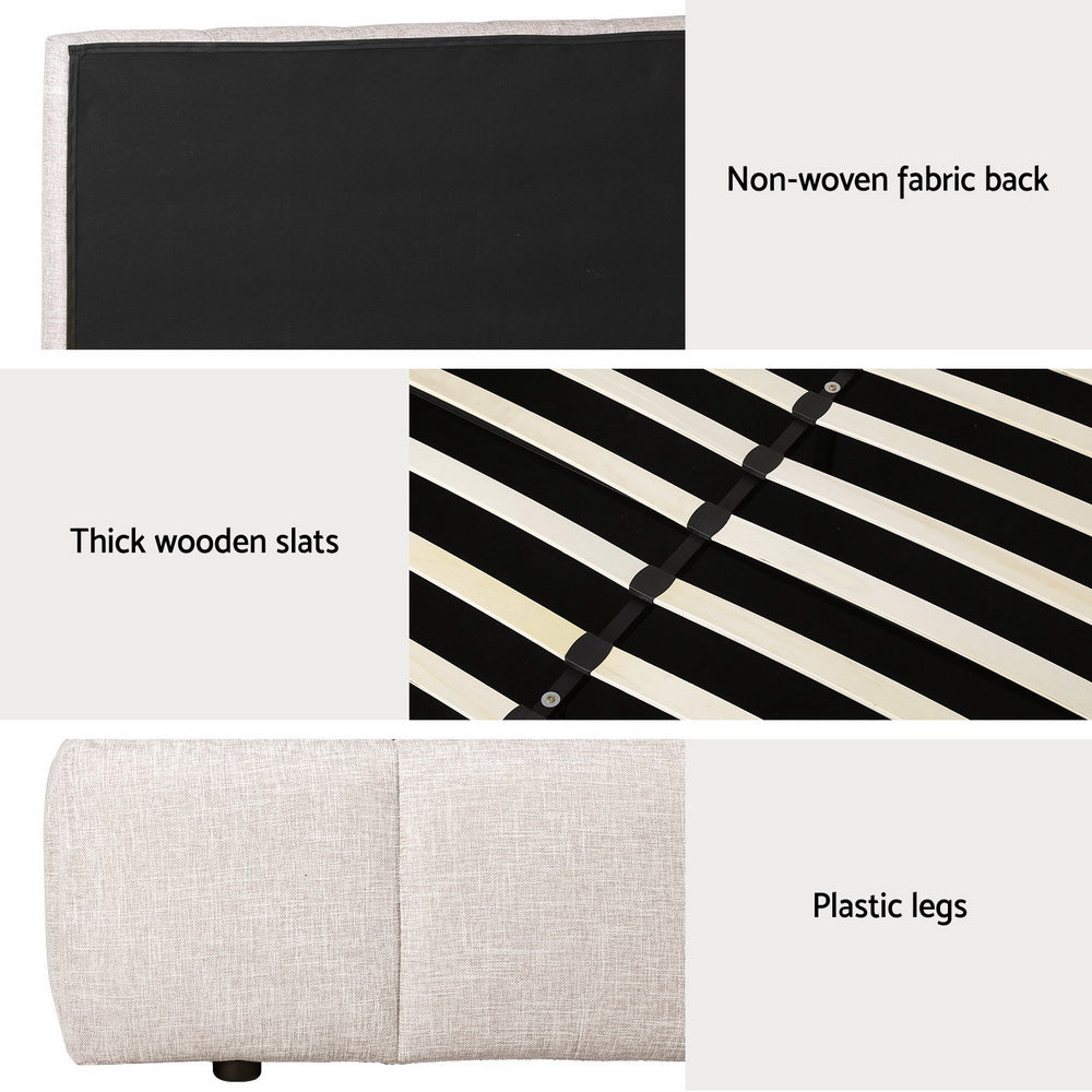 Bed Frame Beige TETTE Artiss