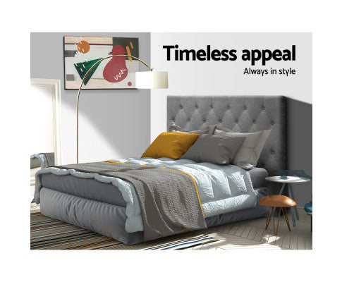 Bed Head Headboard King Single Bedhead Fabric CAPPI Grey Big Bedding Australia