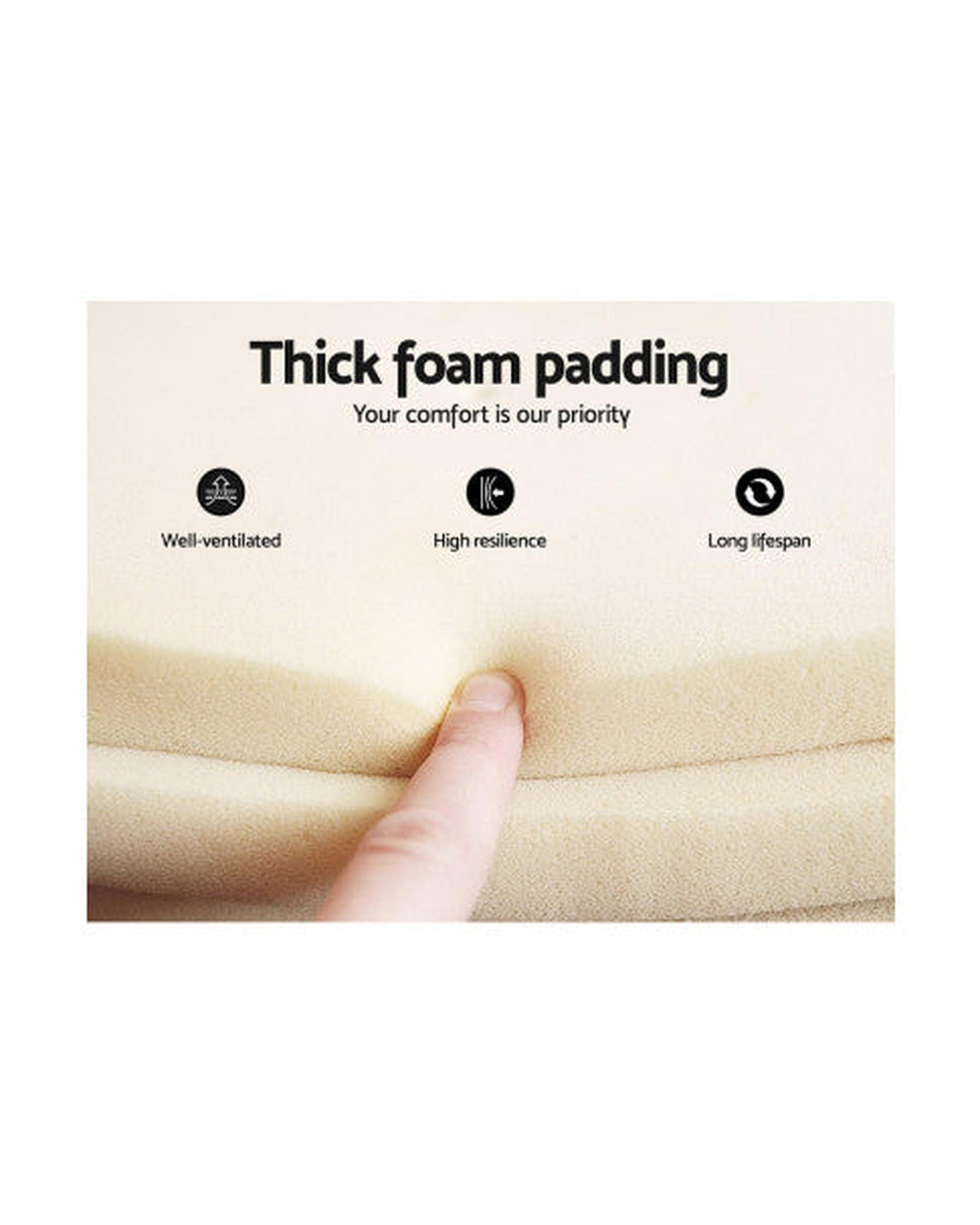 Artiss Bed Frame Queen Size Boucle Fabric Mattress Base Platform Wooden Artiss