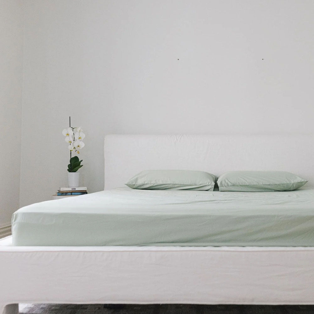 Bambury | Desert Sage Fitted Sheet And Pillowcase Set