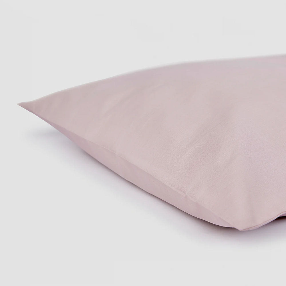 Bambury | Pink Salt Fitted Sheet And Pillowcase Set