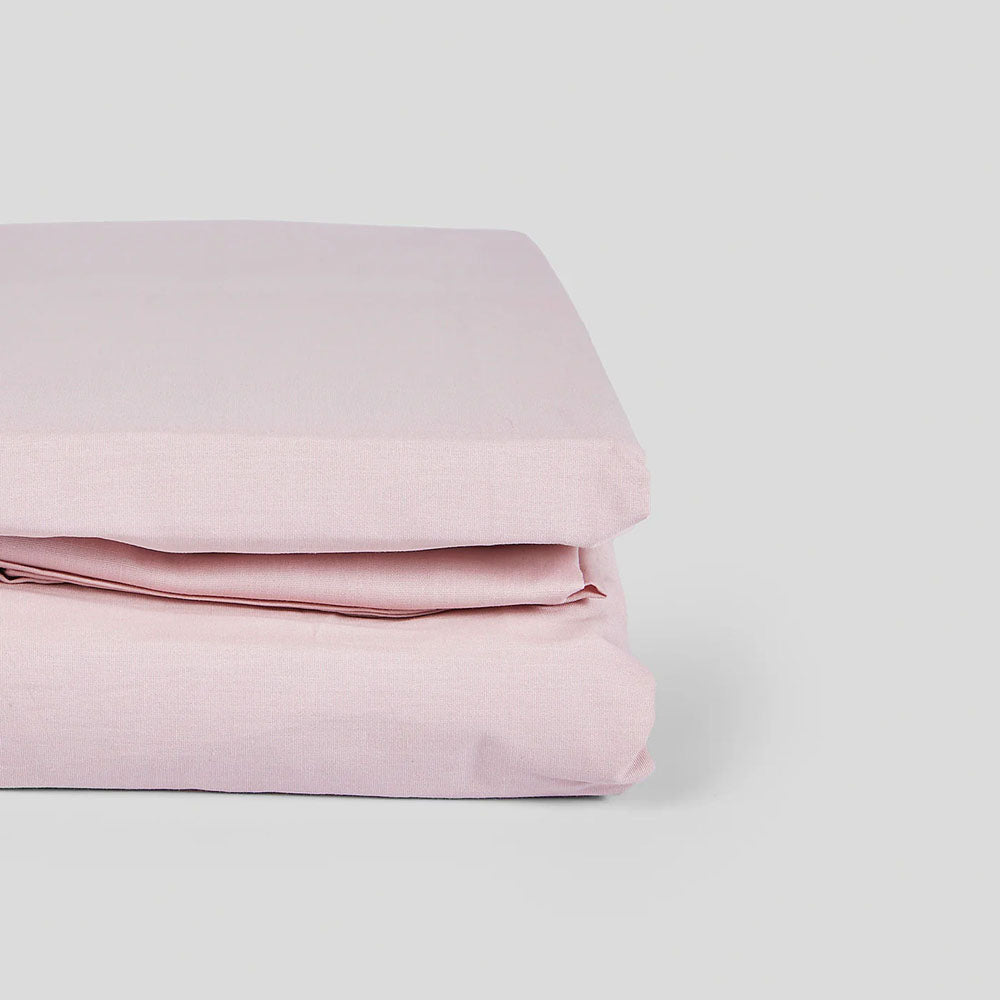 Bambury | Pink Salt Fitted Sheet And Pillowcase Set