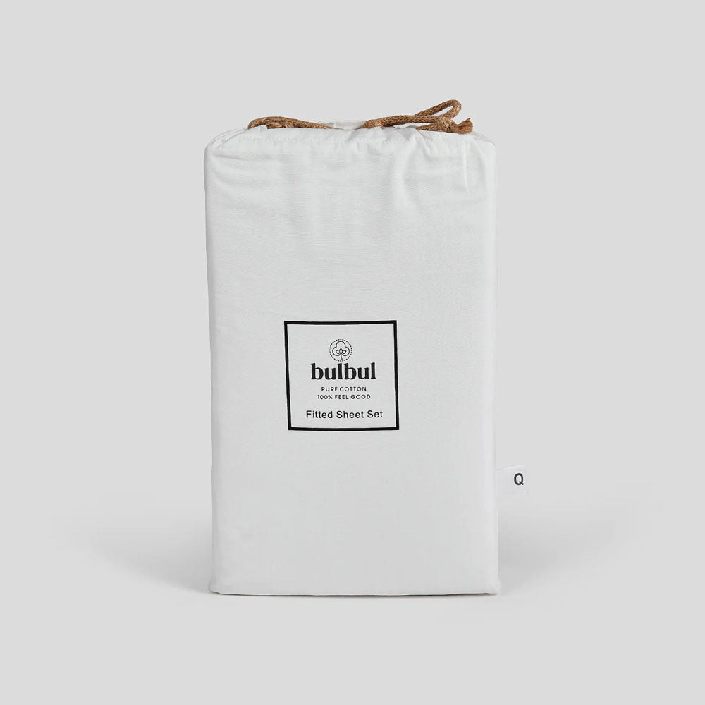 Bambury | Snow White Fitted Sheet And Pillowcase Set