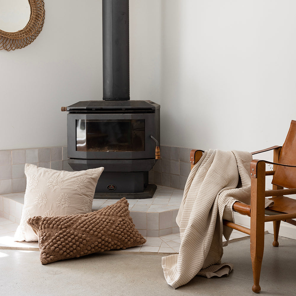 Bambury | Cora Square Cushion Pebble Bambury