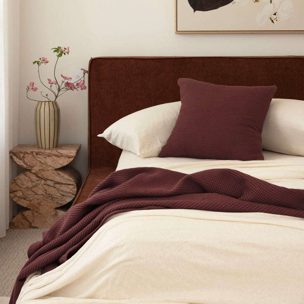 Bambury Milo Waffle Square Cushion