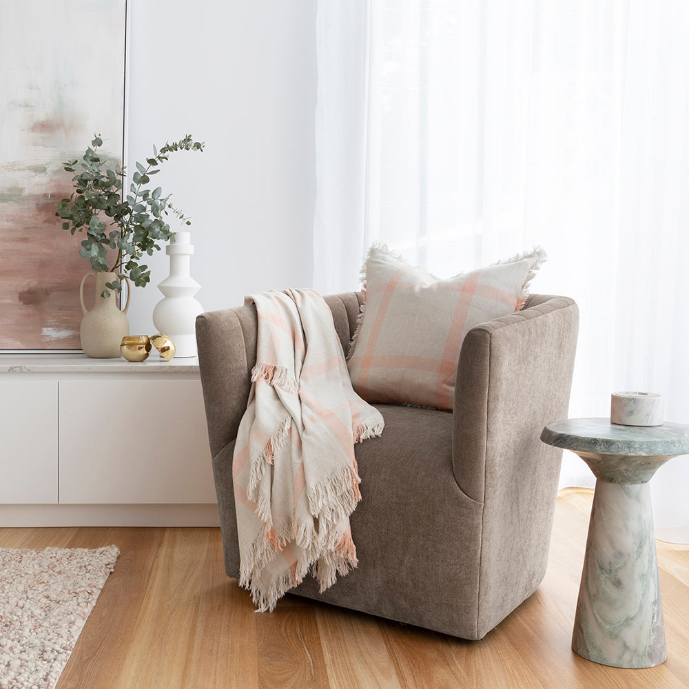 Bambury | Stewart Square Cushion Papaya Bambury