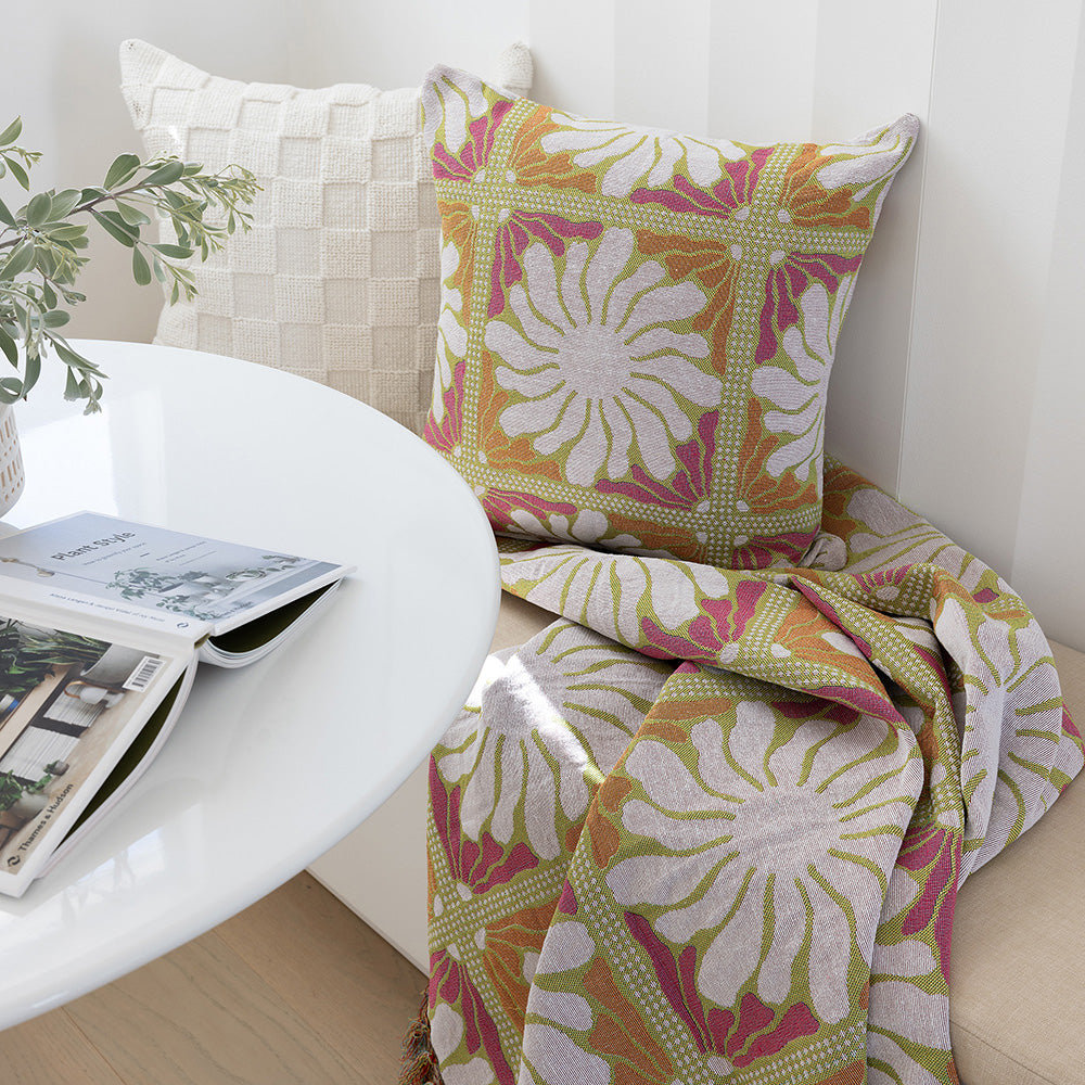 Bambury | Zinnia Square Cushion Sorbet Bambury