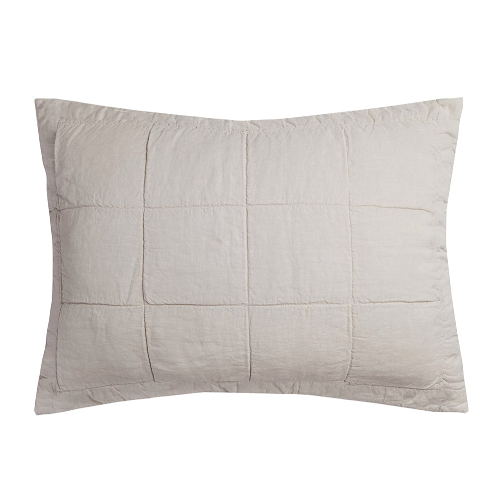 Bambury | Linen Quilted Pillowcase Sham Bambury