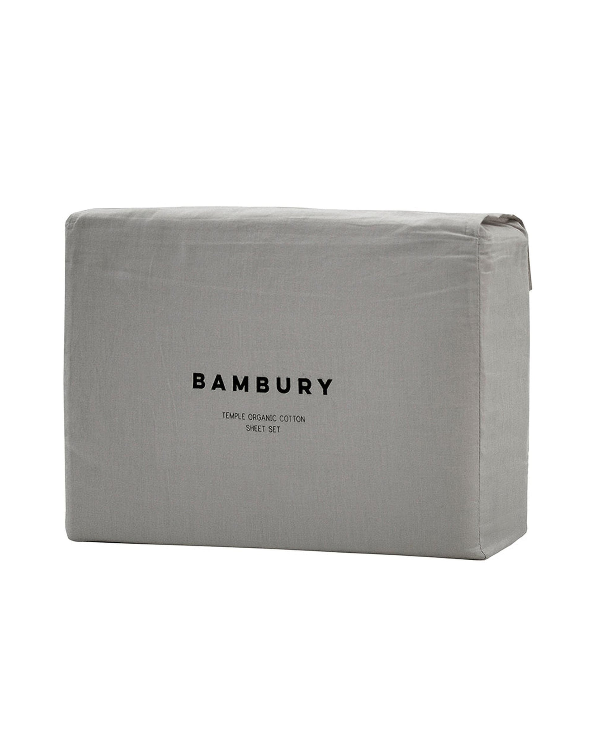 Bambury Temple Organic Sheet Set - Grey Bambury