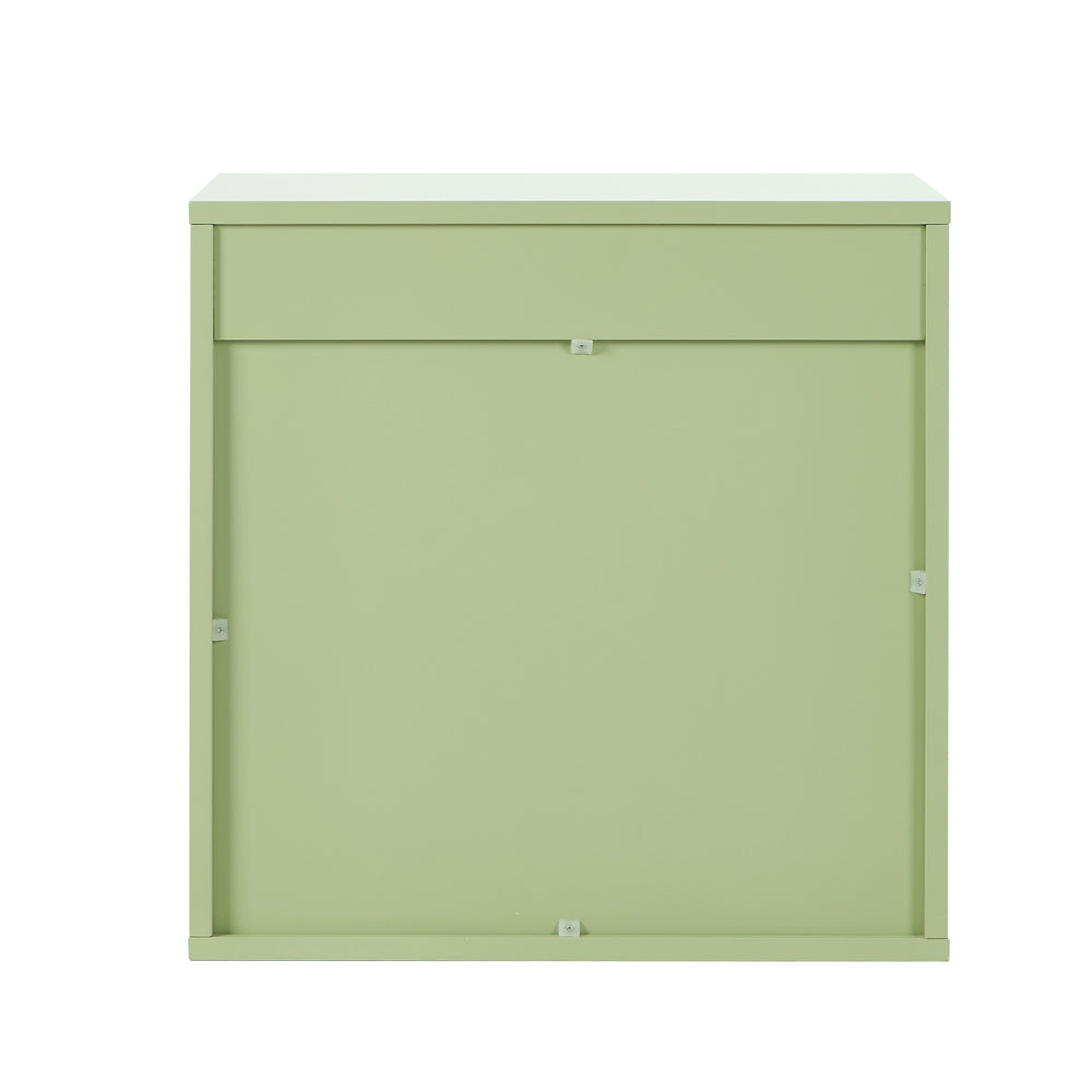 Oikiture Bedside Table 2 Drawers Nightstand Side Storage Cabinet Green Oikiture