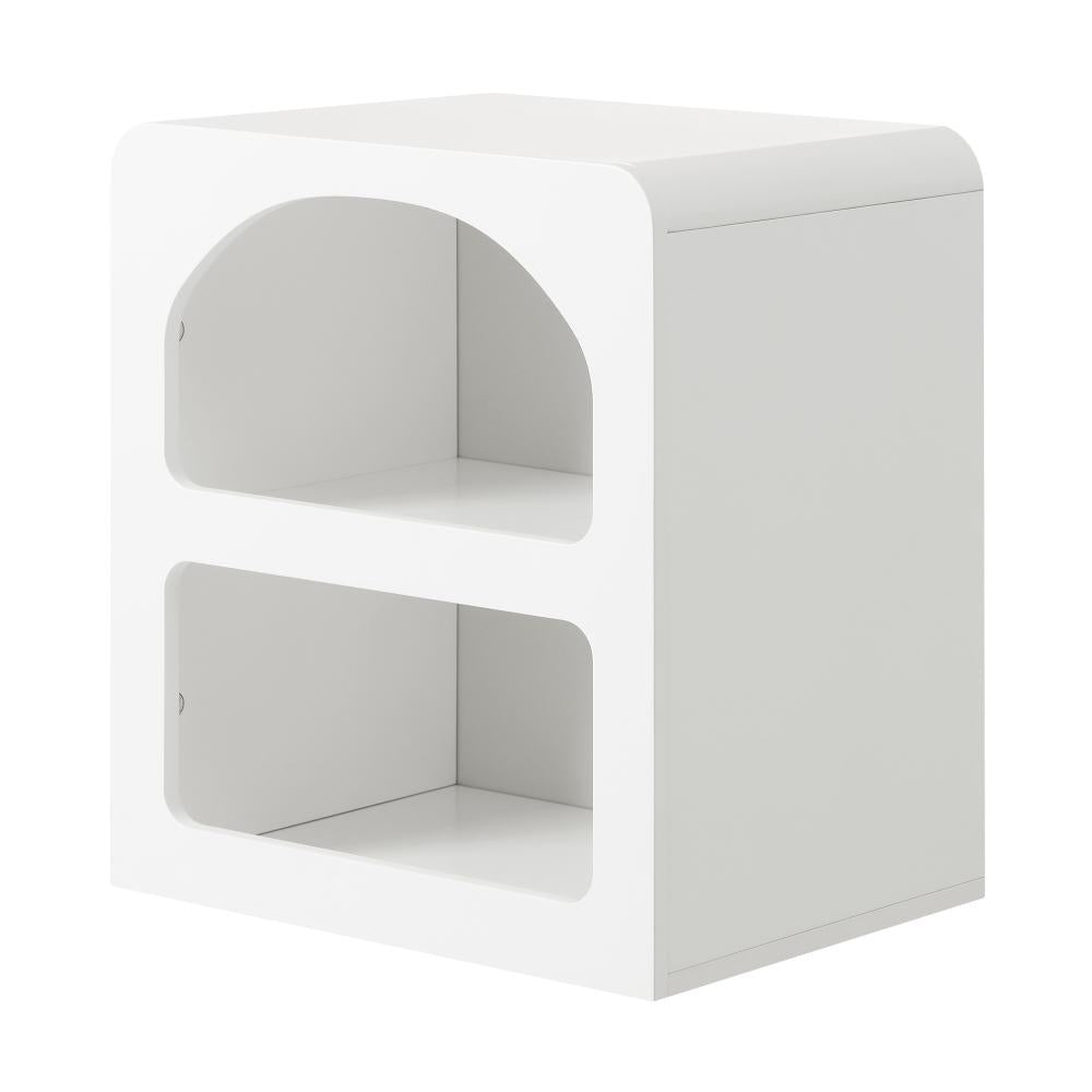 Bedside Table Display Shelf Storage Cabinet Nightstand White Oikiture