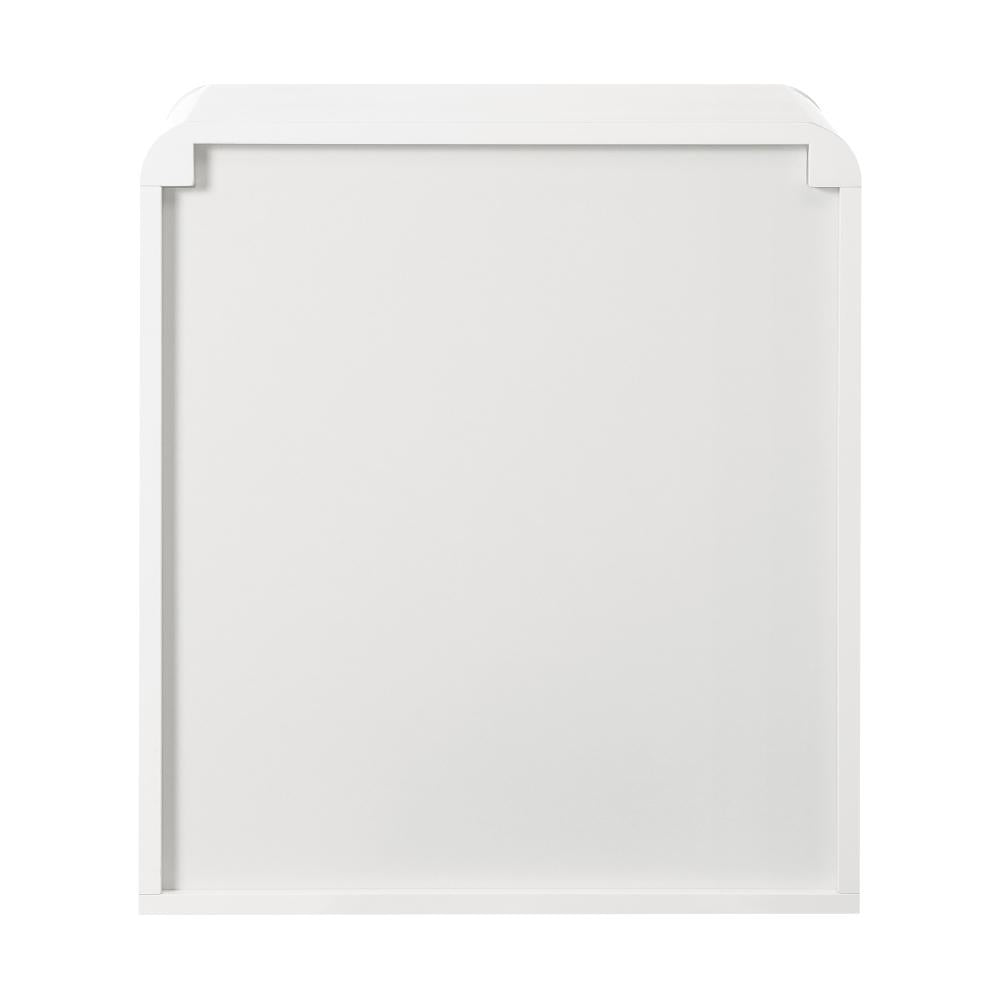 Bedside Table Display Shelf Storage Cabinet Nightstand White Oikiture